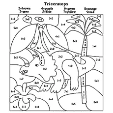 Lost World Fun Math Addition And Subtraction Coloring Page_image