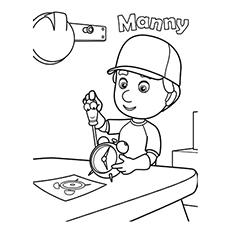 free printable handy manny coloring pages