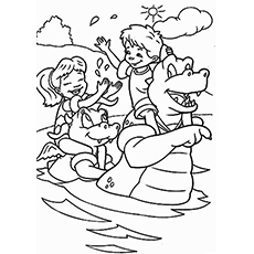 The Max and Emmy have fun with the Dragons Tales coloring page