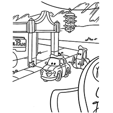 The miles axlerod Colorful car coloring page