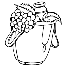 Milk And Grapes coloring page