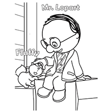 The mr lopart handy manny coloring page