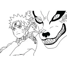 The naruto and the nine tailed fox coloring page_image