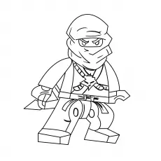Alert Position Of Ninja Warrior coloring page