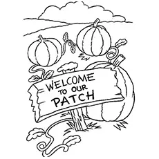 The welcome pumpkin patch coloring page