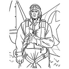 Coloring Page of the Paratrooper_image