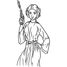 Star Wars Princess Leia Organa known to be General Leia Organa Coloring Pages