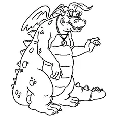 The Quetzal the wise dragon Tales coloring page