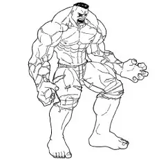 Hulk is Ready to Fight Coloring Page