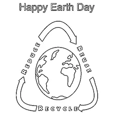 Earth Coloring Pages for Recycle_image