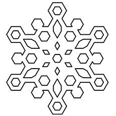 Coloring Page of Snowflake Pattern