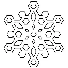 Coloring Page of Snowflake Pattern