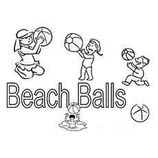 So Many Beach Ball Coloring Page