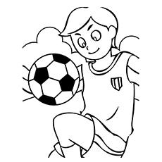 Soccer coloring page