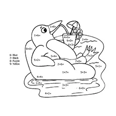 Spring Addition And Subtraction Coloring Page_image