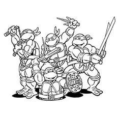 Teenage Mutant Ninja Turtles Nickelodeon Coloring Pages