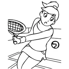 Tennis sport coloring page