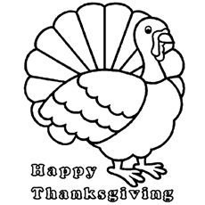 the Thanksgiving turkey coloring page