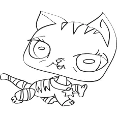 The little Tiger coloring page