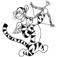 The Tigger taking coloring page