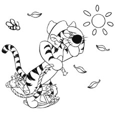 The Tigger the cowboy coloring page