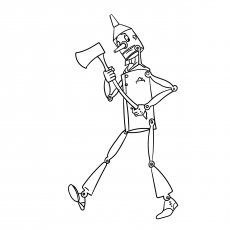 The tin woodman Wizard Of Oz coloring page