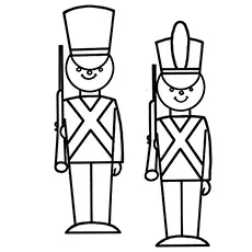 Coloring Page of Toy Soldier