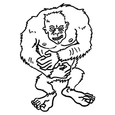 Yeti the Monster coloring page
