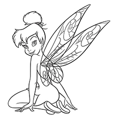 Tinkerbell disney coloring page