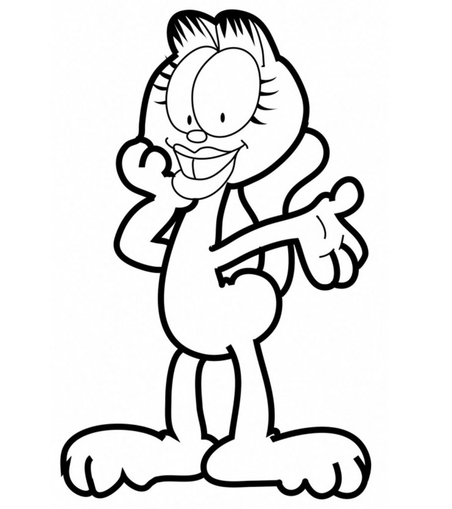Top 20 Free Printable Garfield Coloring Pages Online