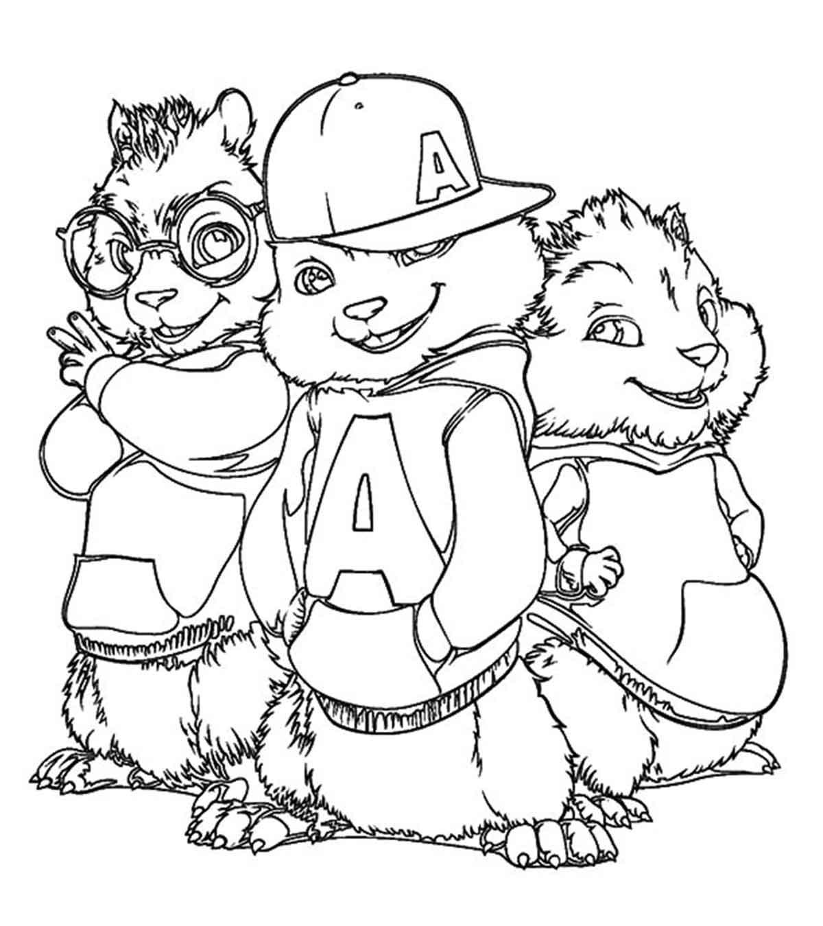 alvin and the chipmunks coloring pages simon