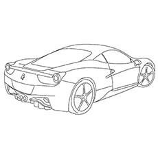 Sports Transportation Car Coloring Page