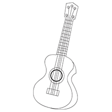Ukulele Guitar coloring page