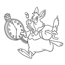 Disney White Rabbit coloring page