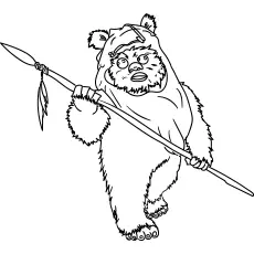 Coloring Pages of Wicket Star War Character