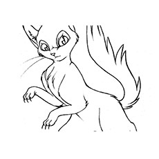 Wild warrior cats with sharp claws coloring page