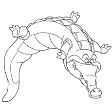 Coloring page of Wily Crocodile