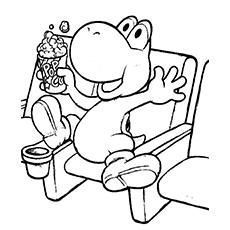 Yoshi Is Anthropomorphic Dinosaur coloring page