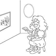 Goldilocks Eating Coloring Page