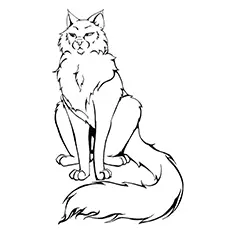 Long Tailed Warrior Cat Coloring Pages