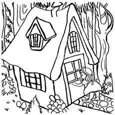 Goldilocks Entering the Bears Home Coloring Pages Free_image