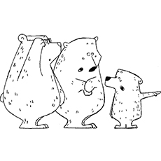 A Three Bears Discovery Coloring Page