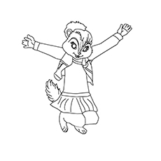 Alvin And The Chipmunk Dance coloring page