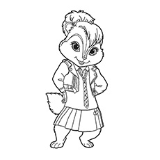 Alvin and the chipmunks uniform coloring page