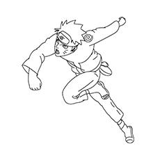 Anime Naruto Fighting coloring page