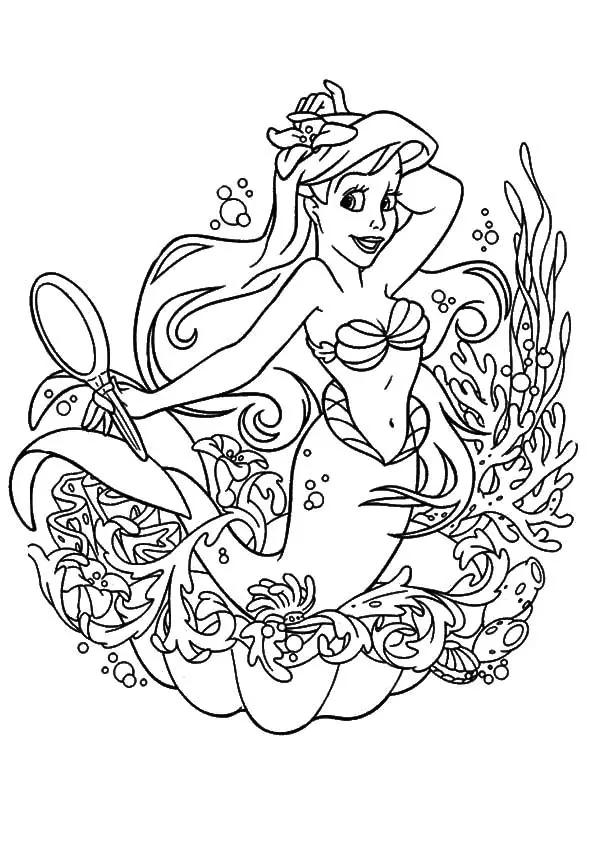 ariel-dressing-up-under-water-disney-princess