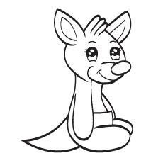 Coloring Page of Baby kangaroo