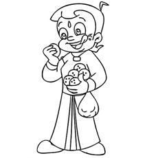 Drawing Coloring book Line art Cartoon Sketch Chhota Bheem Aur Krishna  angle white png  PNGEgg