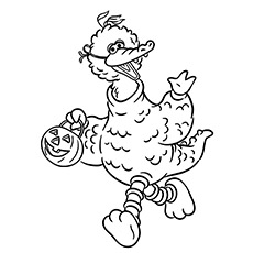 Scary Big Bird Coloring Page