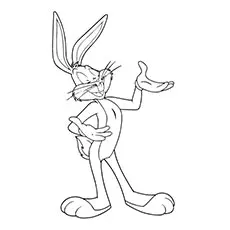 Bugs Bunny Cartoon for Kids Coloring Page